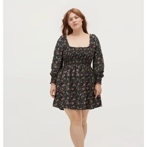 Hill House Home The Norah Nap Dress - Multi Berry Floral Crepe - NWT!